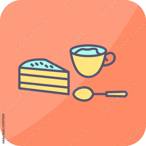 Coffee Served Vector Icon
