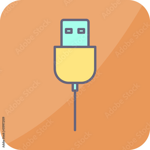 Unique USB Cable Vector Icon