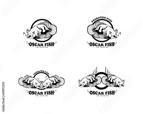 Oscar fish logo collection set
