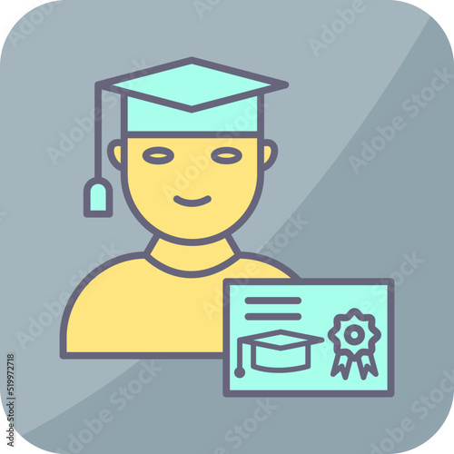 Unique Receiving Degree Vector Icon