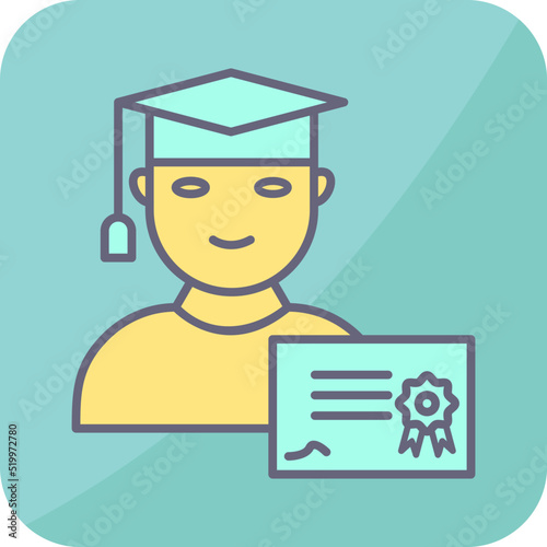 Unique Receiving Diploma Vector Icon