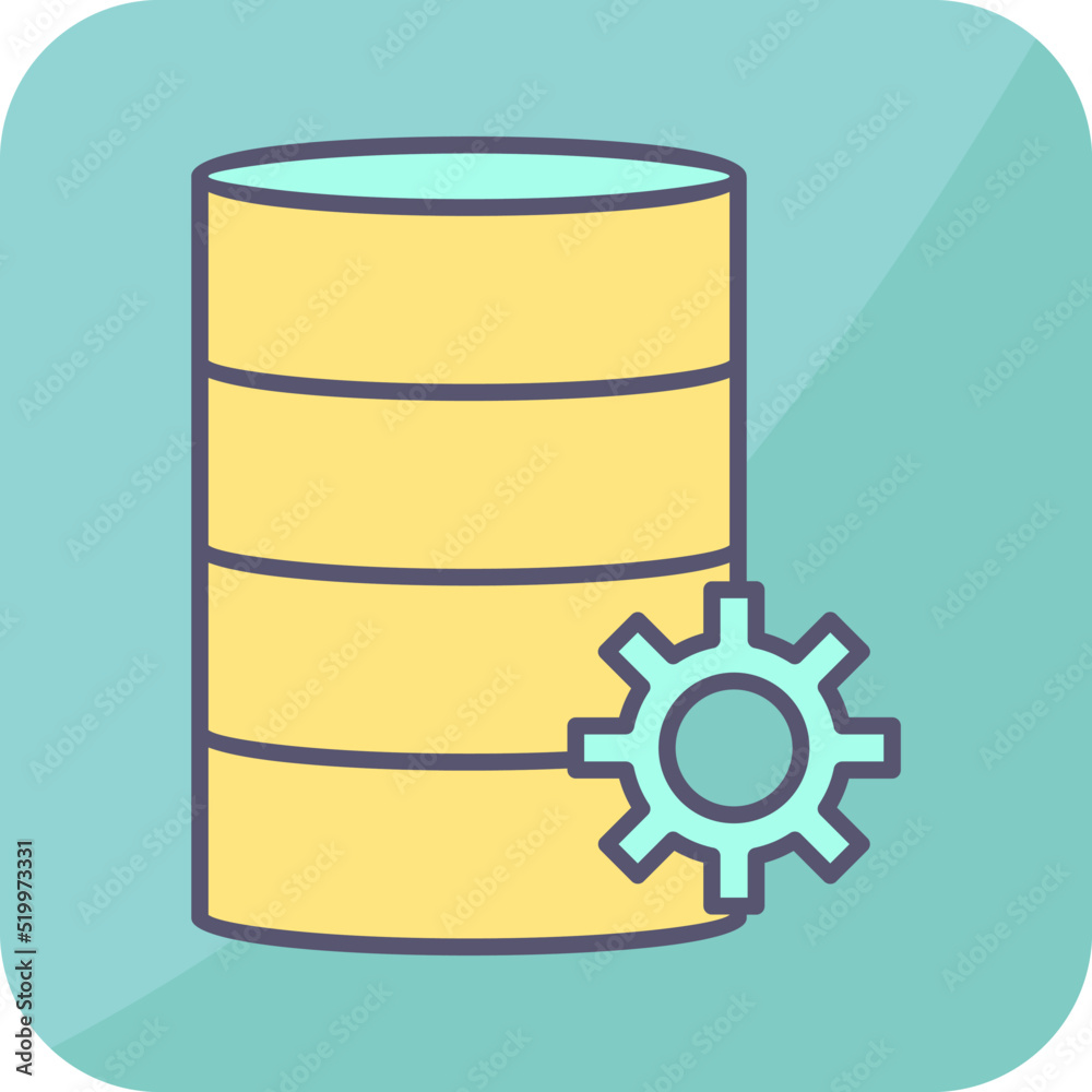 Unique Database Management Vector Icon Unique Database Management Vector Icon