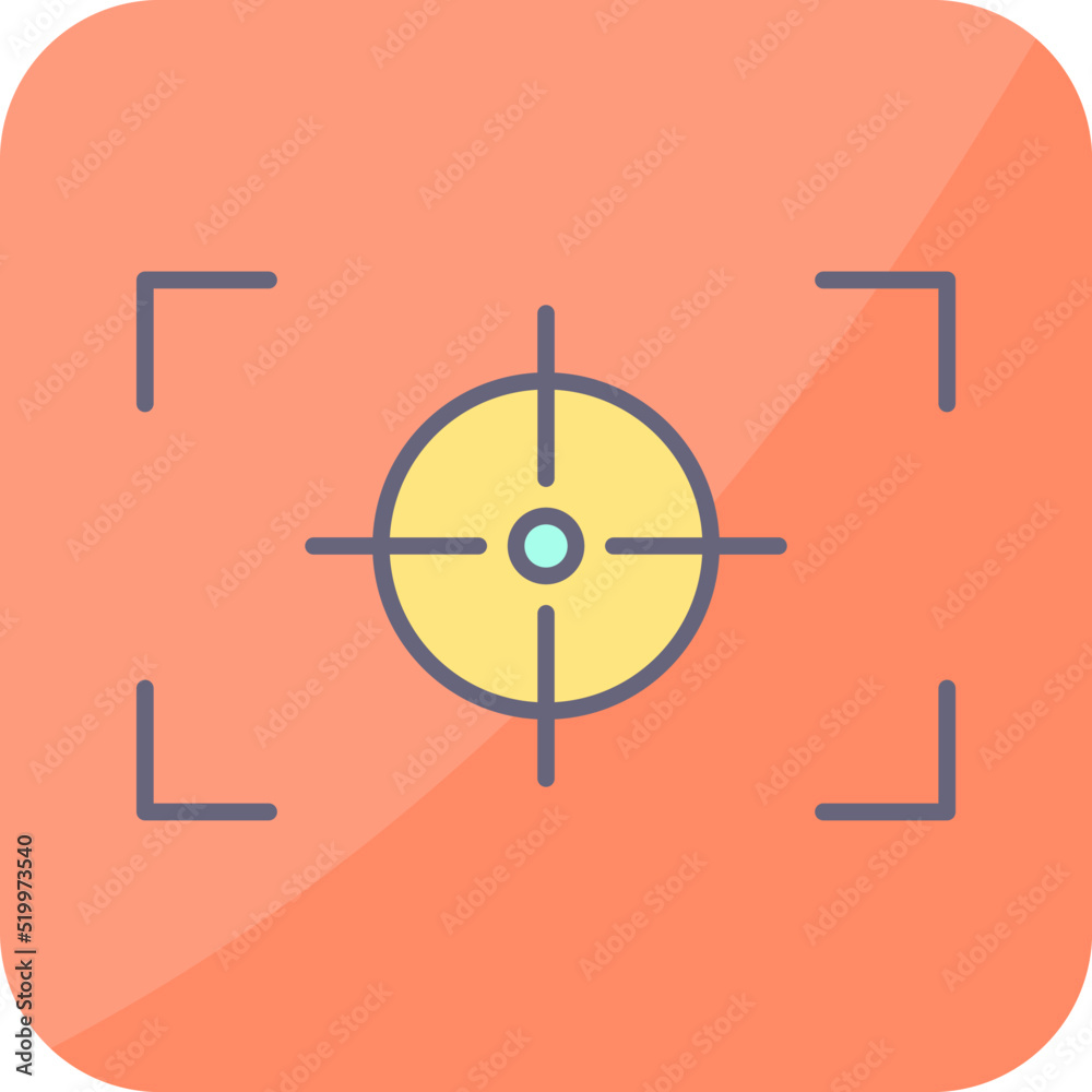 Unique Focus Horizontal Vector Icon Unique Focus Horizontal Vector Icon