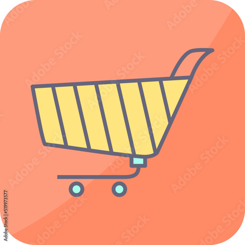 Unique Shopping Cart Vector Icon
