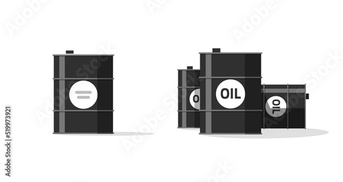 Barrel or oil fuel icon vector or crude gasoline steel can and chemical container gallon flat cartoon graphic illustration isolated on white, metal petrol lubricant drum tank clipart image