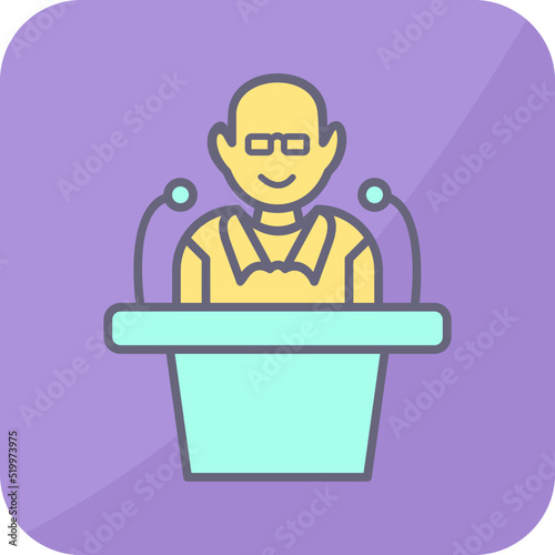Unique Lecture Vector Icon