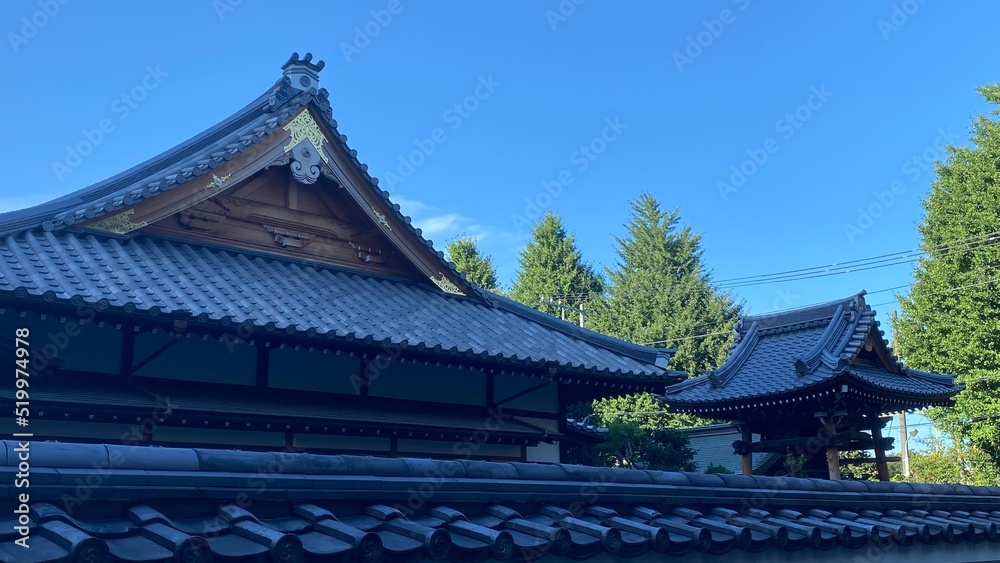 “Saikyoji” temple at “Todaimae”, ancient landmark with Edo period architecture style.  Shot taken year 2022 July 29th, Tokyo Japan