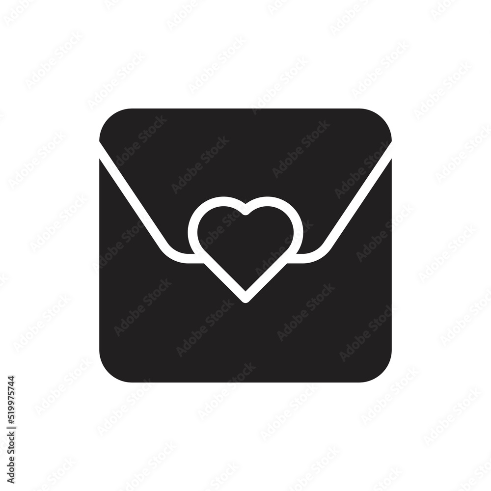 Love letter with heart icon design. vector illustration Love letter with heart icon design. vector illustration