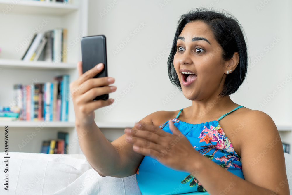 Video call of hispanic mature adult woman Video call of hispanic mature adult woman