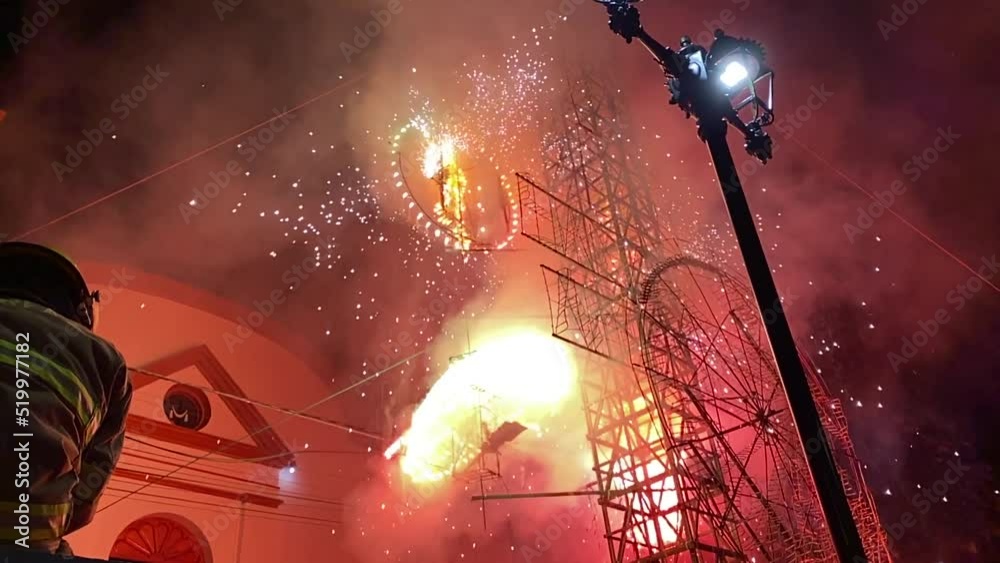 Fireworks at the end of this holiday wich is the main holiday in this municipality, Santiago Tuxtla.