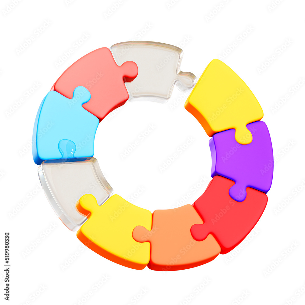 3d illustration doughnut chart 3d illustration doughnut chart