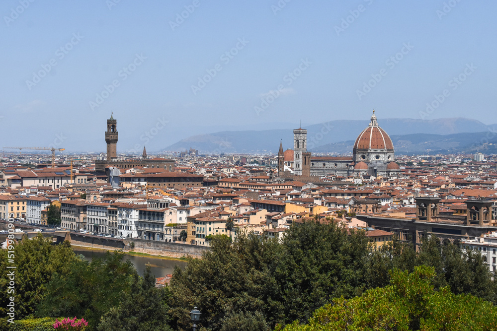 Fotografía panorámica de la ciudad de Florencia, Italia.