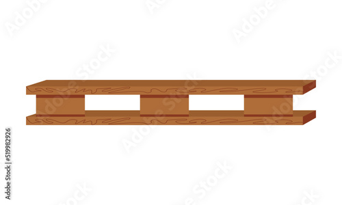 Wooden pallet semi flat color vector object. Storage equipment. Full sized item on white. Supply to keep products simple cartoon style illustration for web graphic design and animation
