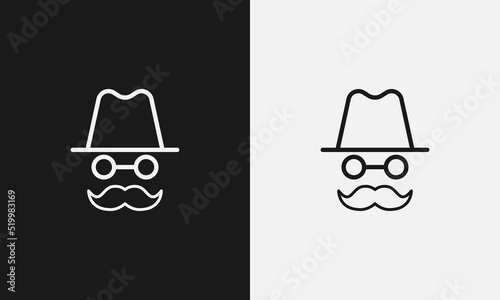 Illustration of detective simple icon.