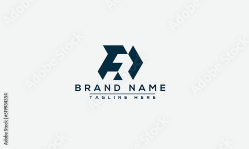 Logo design letter FR . Elegant modern. Vector template.