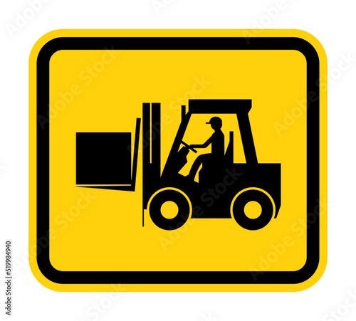 Forklift truck sign,Hazard warning forklift
