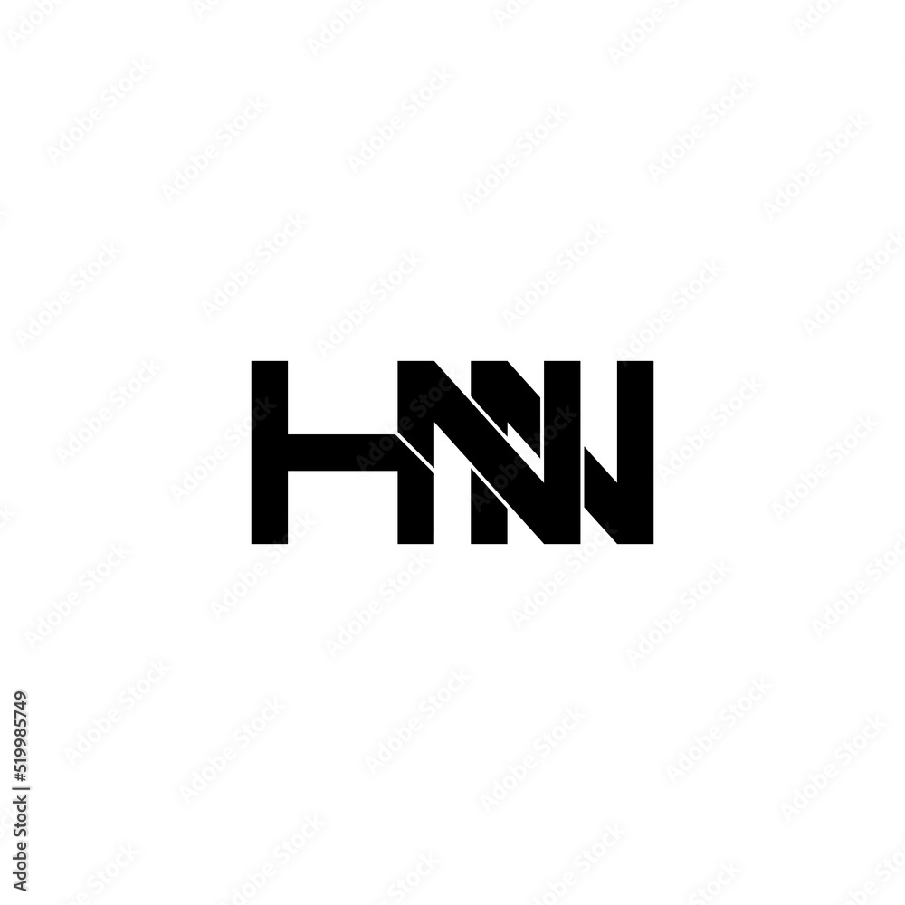 Obraz premium hnn letter original monogram logo design