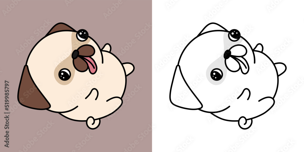 Cute kawaii best sale pug