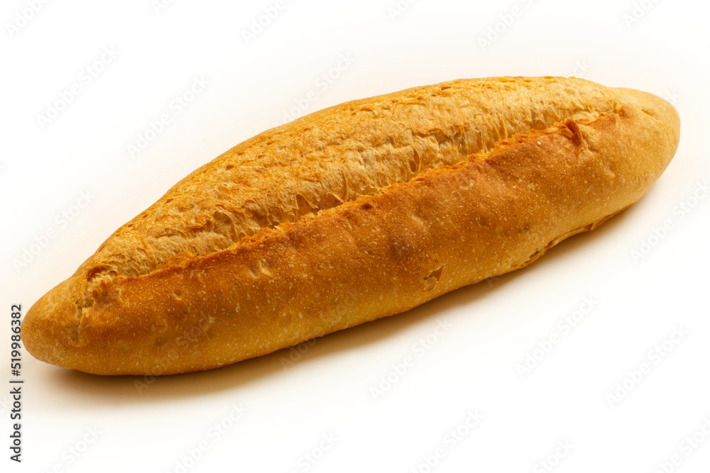 loaf of bread on a white background