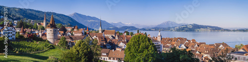 Beautiful panoramic of Zug Switzerland