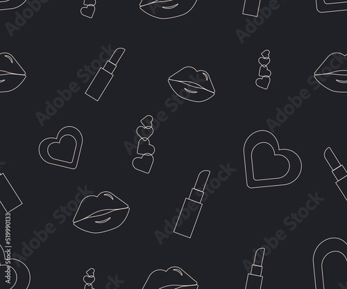 Beauty industry seamless pattern