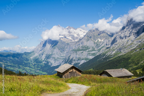 Hiking on the Eiger trail between Grindlewald and Wengen in the Swiss Alps © RamblingTog