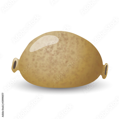 A traditional Scottish haggis isolated on white. EPS10 vector format.