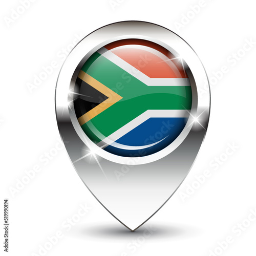South African flag on glossy map pin, against white background with shadow. EPS10 in vector format Free Download South African flag on glossy map pin, against white background with shadow. EPS10 in vector format - GFXLoad