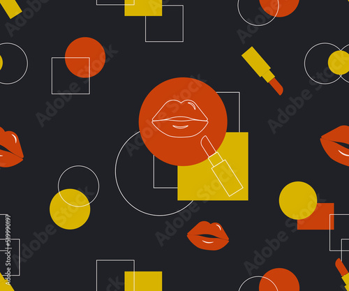 Beauty industry seamless pattern
