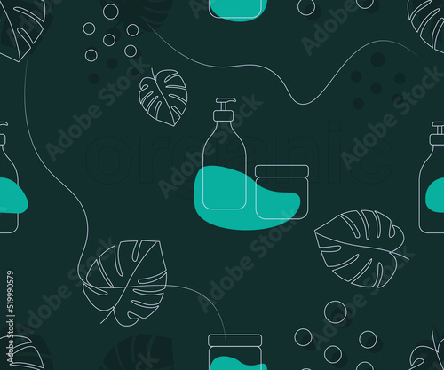 Beauty industry seamless pattern