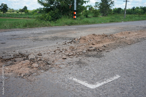 pothole road from long service life