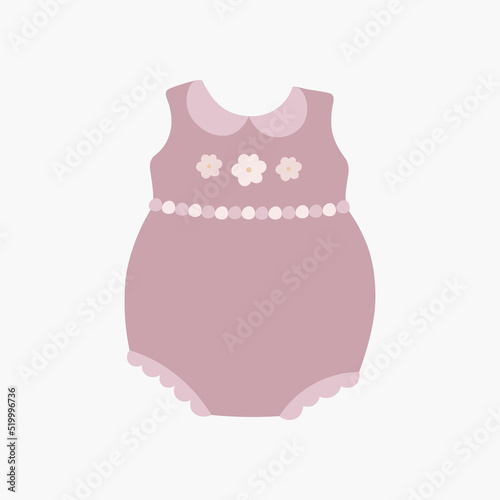 Scandinavian cartoon boho baby bodysuit in pastel colors, kids clothes. Hand drawn vector elements for nursery decoration, baby shower, party, poster, invitation, postcard
