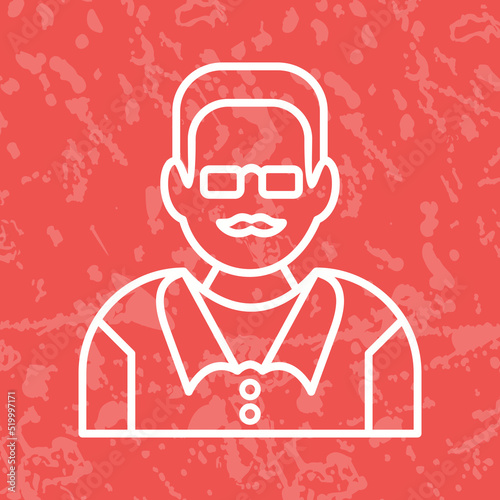 Unique Male Professor Vector Icon photo