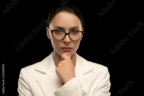 Confident stylish woman. Leader or CEO in corparate business. Leadership concept photo