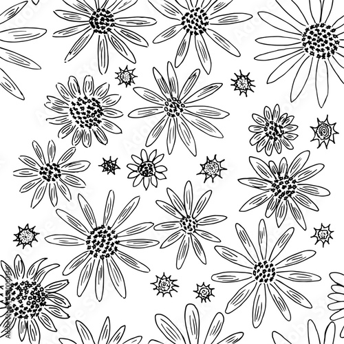 Vector, a pattern from flowers. For printing on fabric.