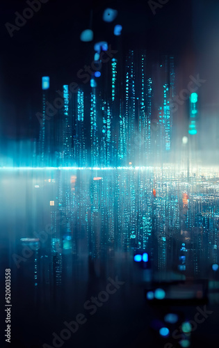 Abstract blue futuristic ba...