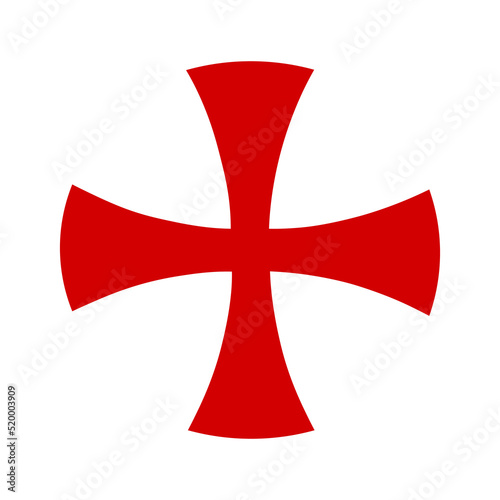 Quadro em tela Red medieval maltese Templar cross