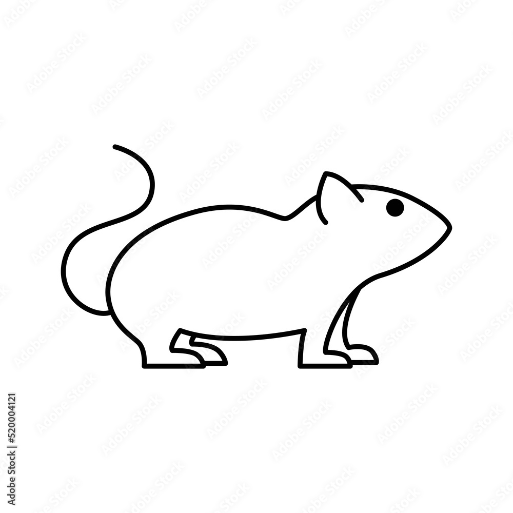 Mouse icon, rat, mice thin line symbols Mouse icon, rat, mice thin line symbols