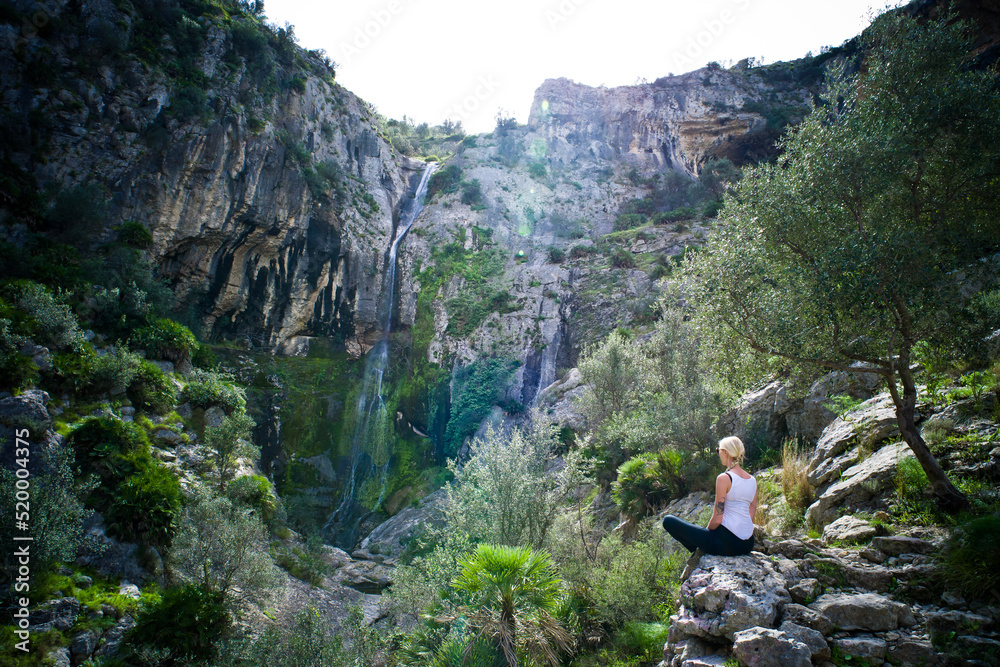 mountain path in the barranco del infierno gorge 