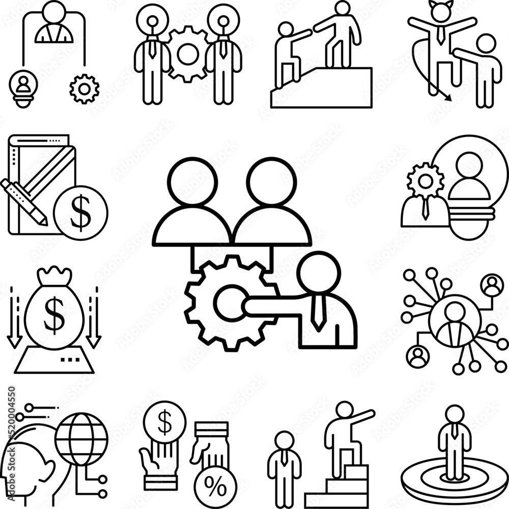 Sharing learning experience icon in a collection with other items