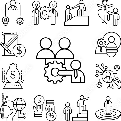 Sharing learning experience icon in a collection with other items