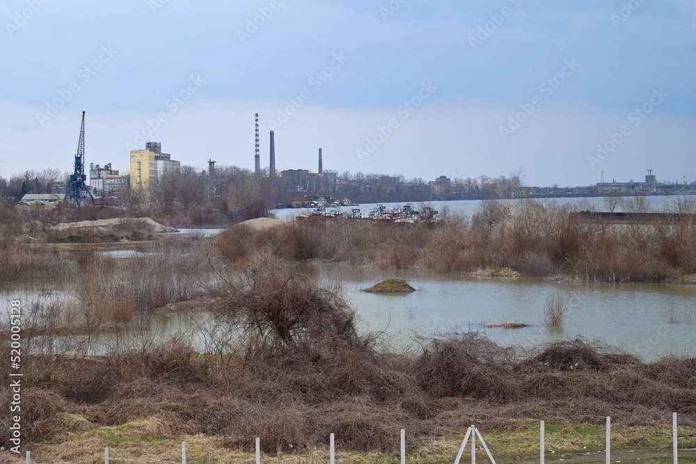 Obraz premium Industry on the river