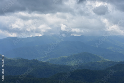 Clouds over the Great Smokey Mountains in Tennessee