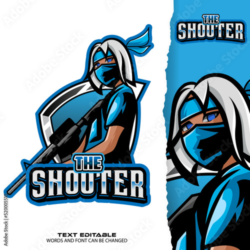 shooter esport logo - premium vector