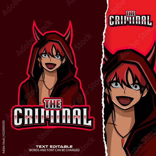 criminal esport logo - premium vector