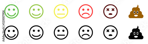 User experience feedback emoticons vector image