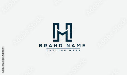 Logo design letter HM . Elegant modern. Vector template.