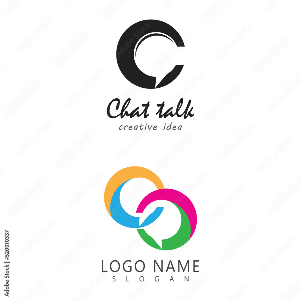 Speech bubble Logo template vector illustration Speech bubble Logo template vector illustration
