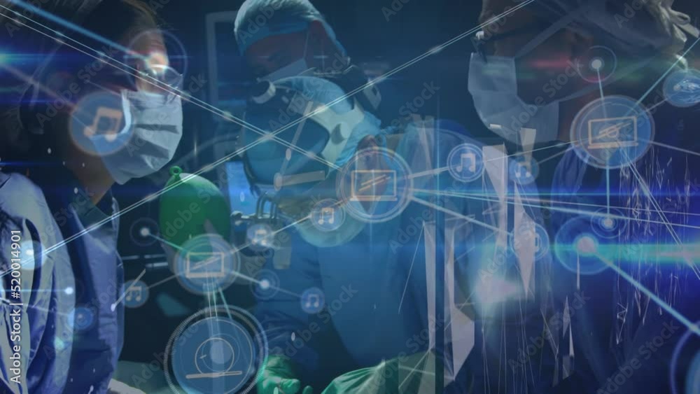 Animation of connections over diverse surgeons during operation Animation of connections over diverse surgeons during operation