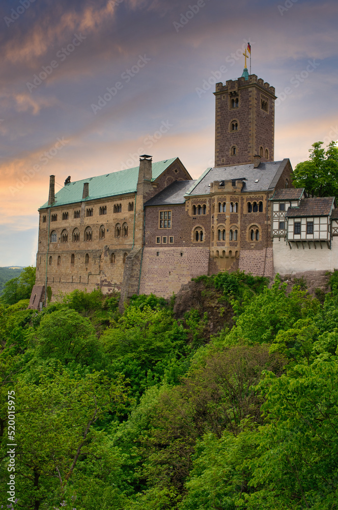Blick auf die Wartburg in Eisenach Thüringen Deutschland